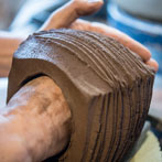 Patricia Shone in her studio 2018